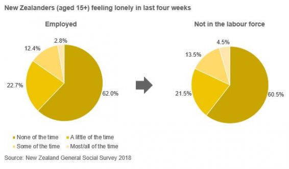 Not in the labour force and lonely - 2018
